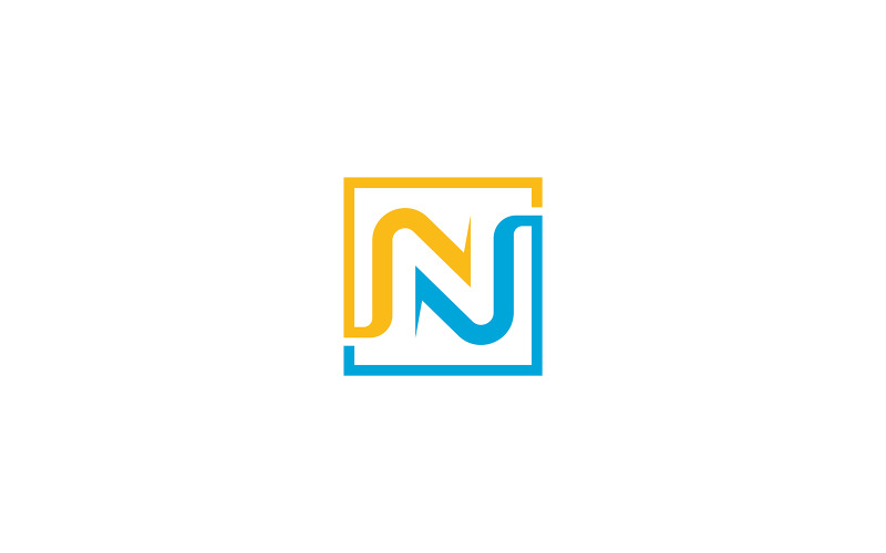 Logo de lettre N abstrait moderne, design de monogramme rond minimaliste - Modèle de logo N élégant Logo N élégant