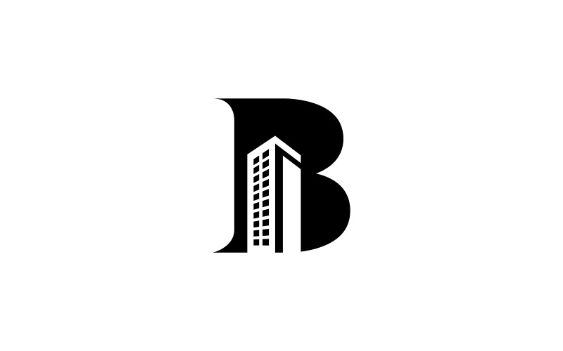 字母 B 房地产标志现代建筑与房地产品牌设计优雅的 B 标志时尚的 B