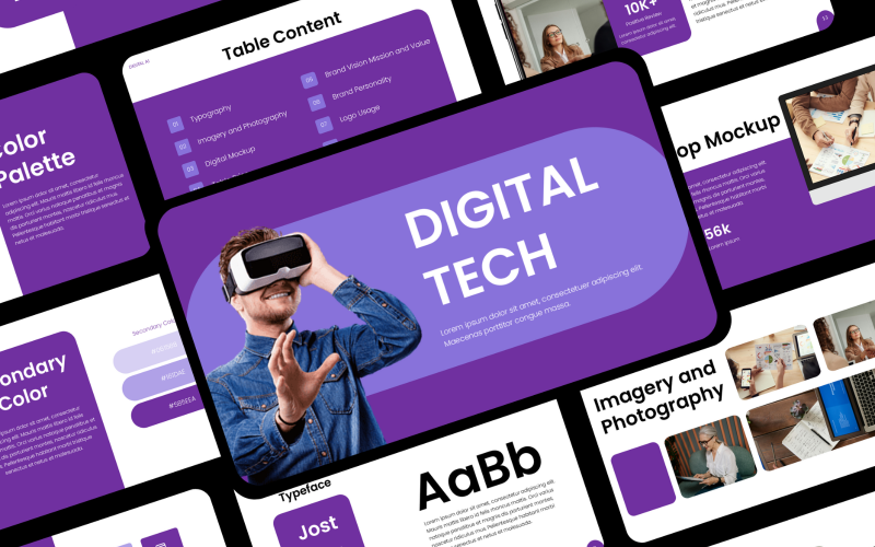 Agency Brand Identity Presentation Template powerpoint