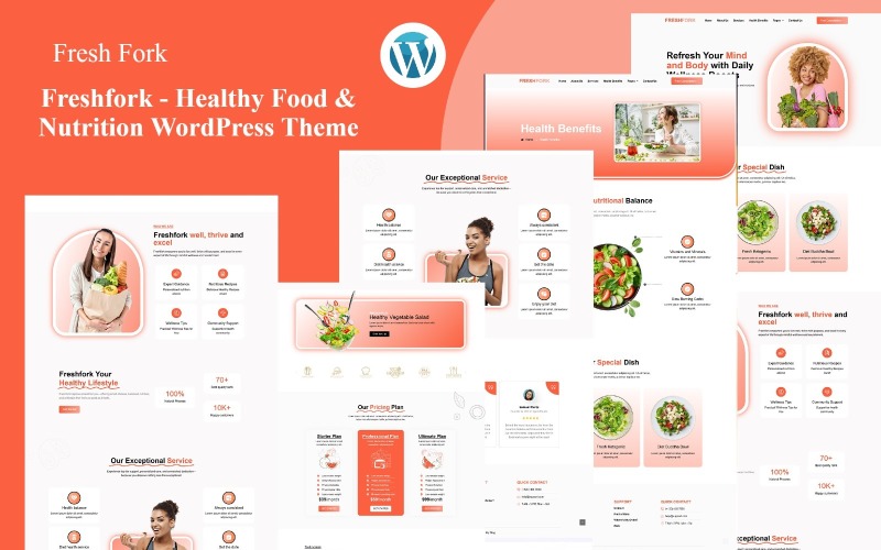 Fareshfork - Tema WordPress para Alimentação Saudável e Nutrição em Restaurantes