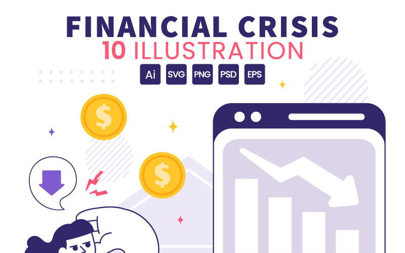 10 Illustration av finanskrisen