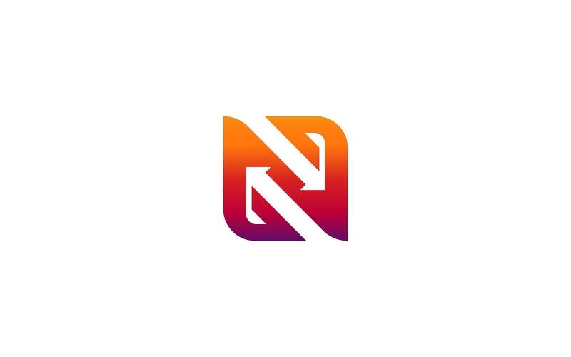 简约的 N 标志矢量设计几何 N 品牌标志简洁现代优雅的 N 标志设计