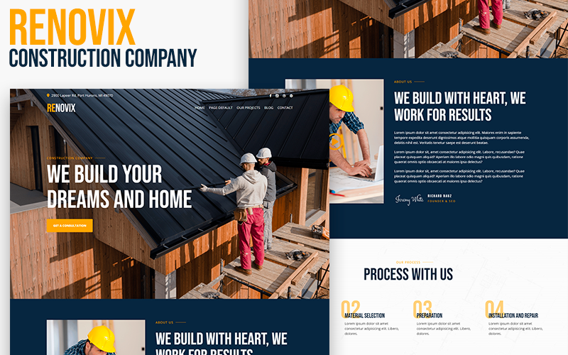Renovix- Construction and Building Company  WordPress Theme