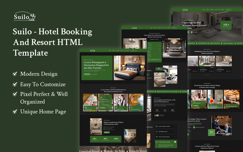 Suilo - Otel Rezervasyonu ve Tatil Köyü HTML Şablonu.