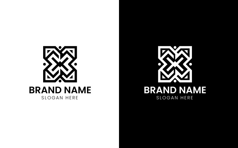 字母 X 装饰商业标志-893
