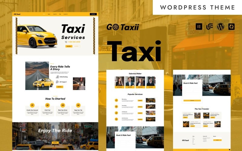 Go Taxii - Taxi & Transportation Services WordPress Elementor Theme