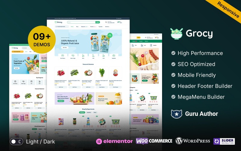 Grocy - Tema WordPress WooCommerce reattivo per negozi di alimentari e supermercati