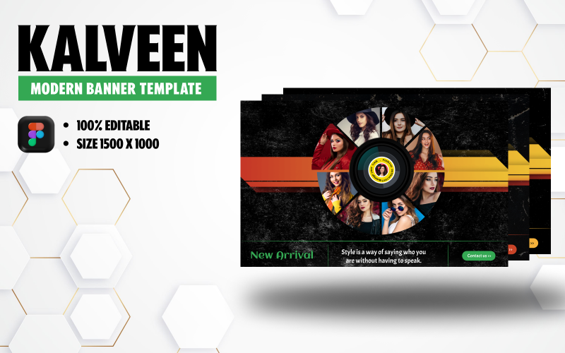 Kalveen -  Free Website landscape modern banner template design