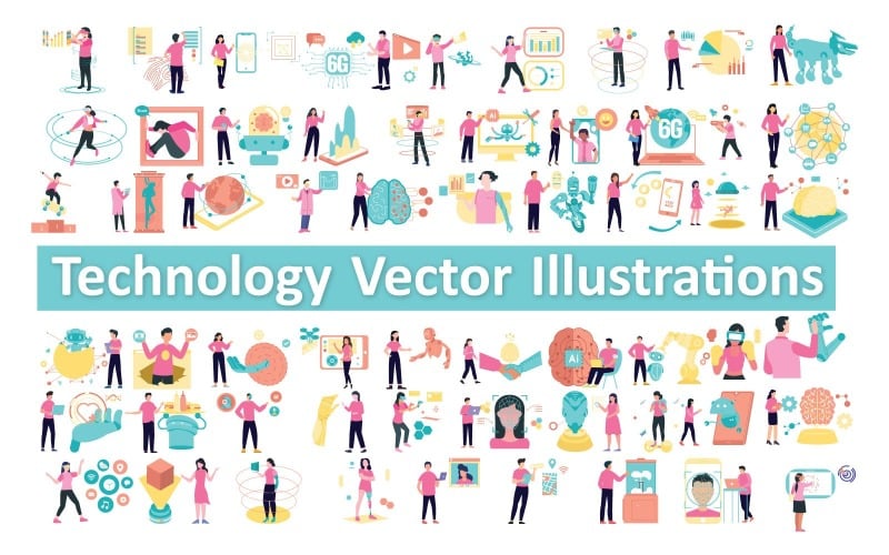 Futuristisk teknisk illustration – Digital design för projekt
