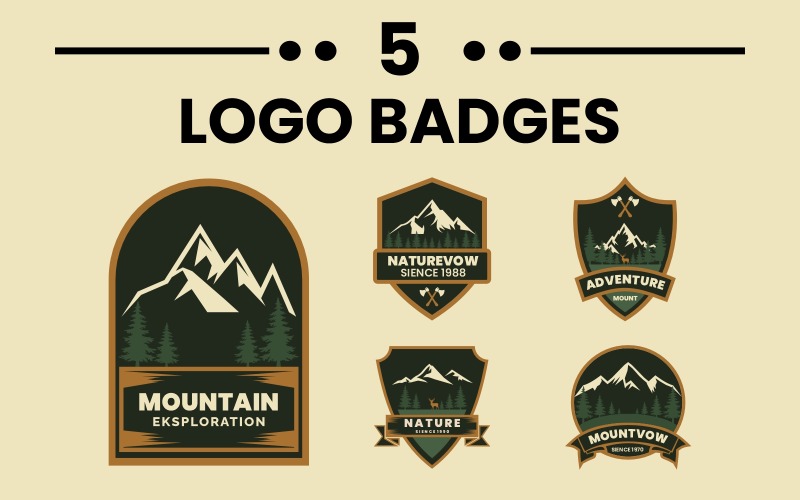 Distintivo con logo Bundles Vintage Adventure