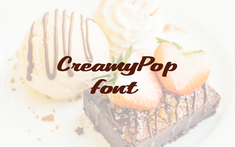 Fuente creativa CreamyPop-Regular-054-25