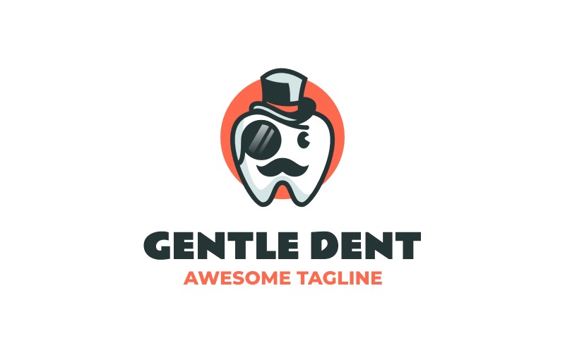 Gentle Dent - Conception du logo de la mascotte dentaire