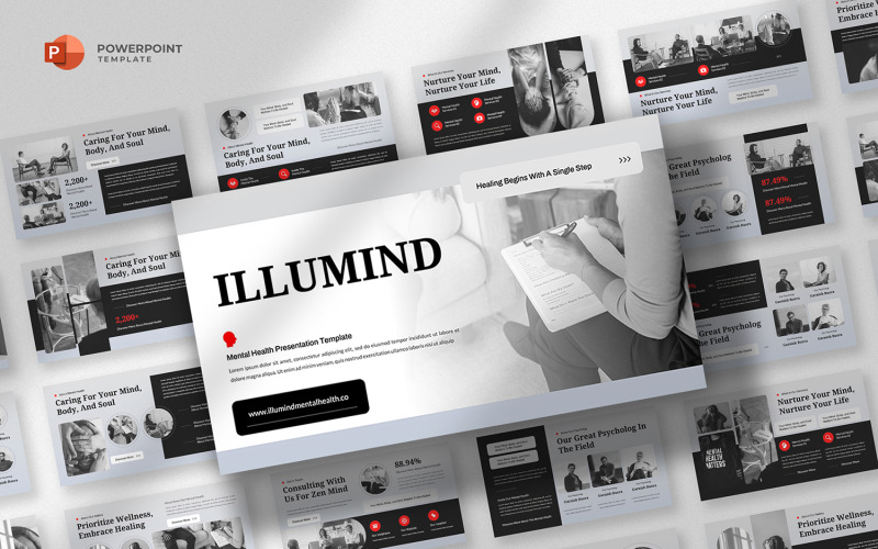 Illumind - Modelo de PowerPoint sobre Saúde Mental