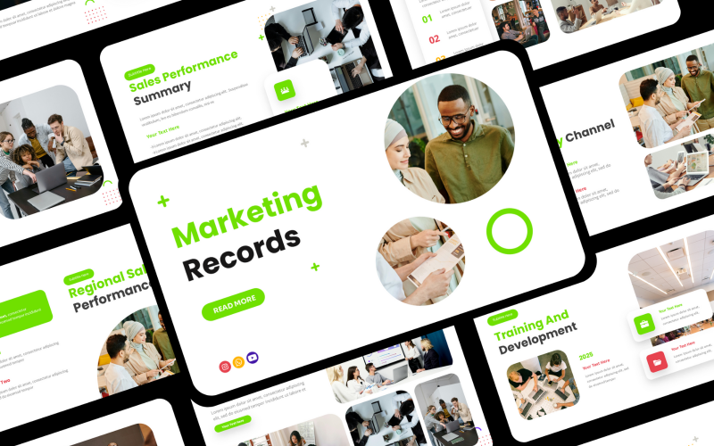 Keynote zur Geschäftspräsentation „Marketing Records“