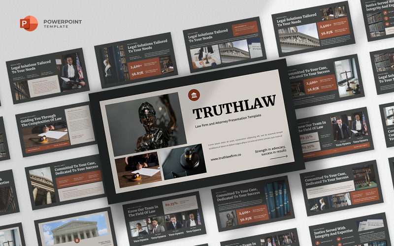Truthlaw - Szablon programu PowerPoint dla kancelarii prawnej