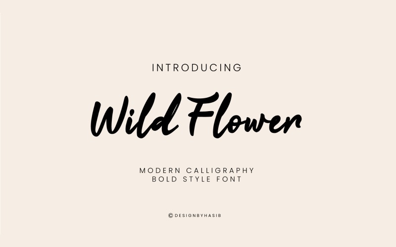 Wild Flower – жирный современный каллиграфический шрифт