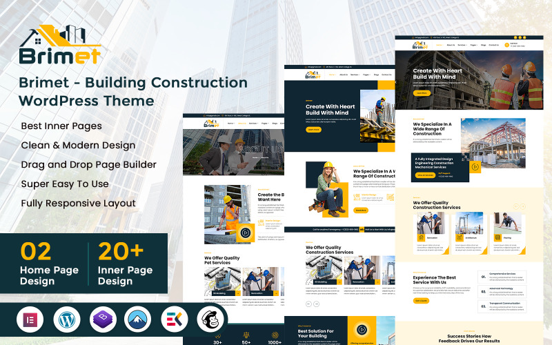 Brimet - WordPress-thema voor bouwconstructies