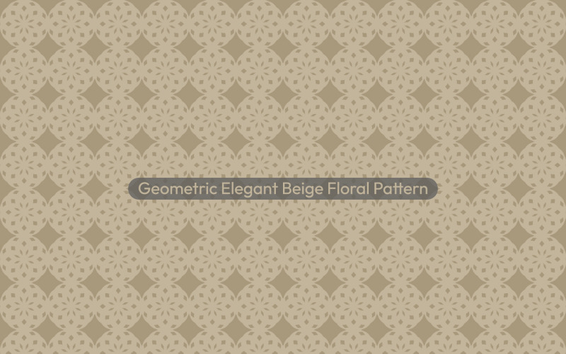 Geometrický elegantní béžový květinový vzor vektorový nápis pozadí.