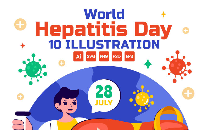 10 Illustrazione della giornata mondiale dell'epatite