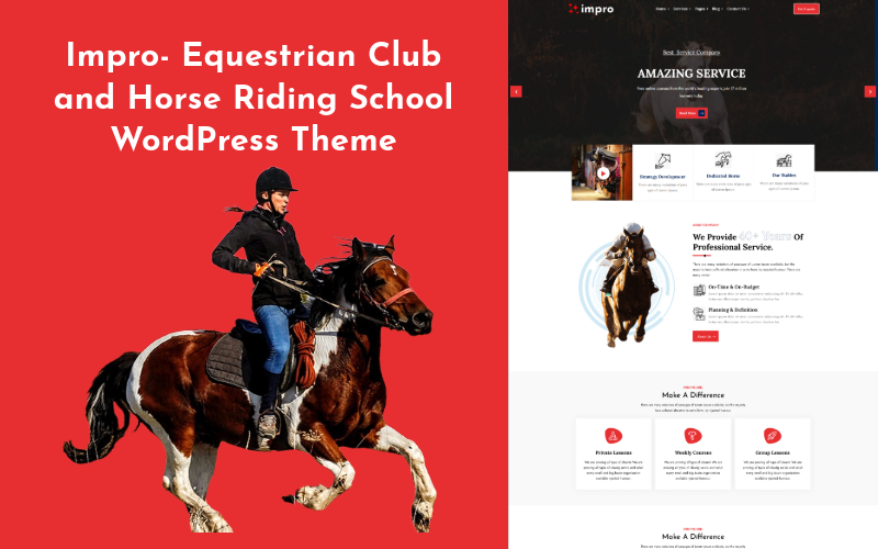 Impro - Tema WordPress per club equestri e scuole di equitazione