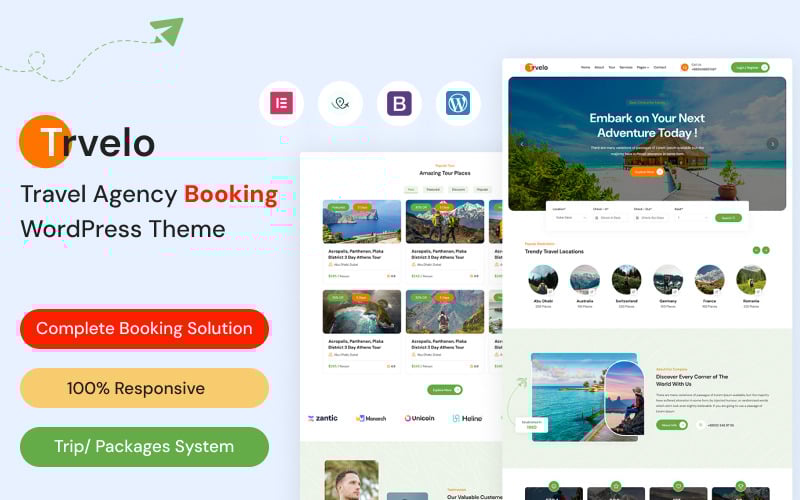 Trvelo - Tema WordPress para Reservas de Agências de Viagens e Turismo