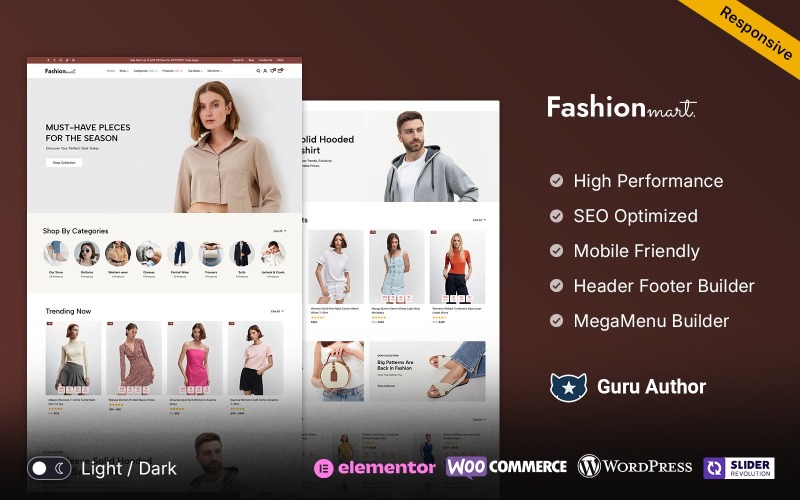 Fashionmart - Tema WooCommerce adaptable y multipropósito para tiendas de moda y ropa