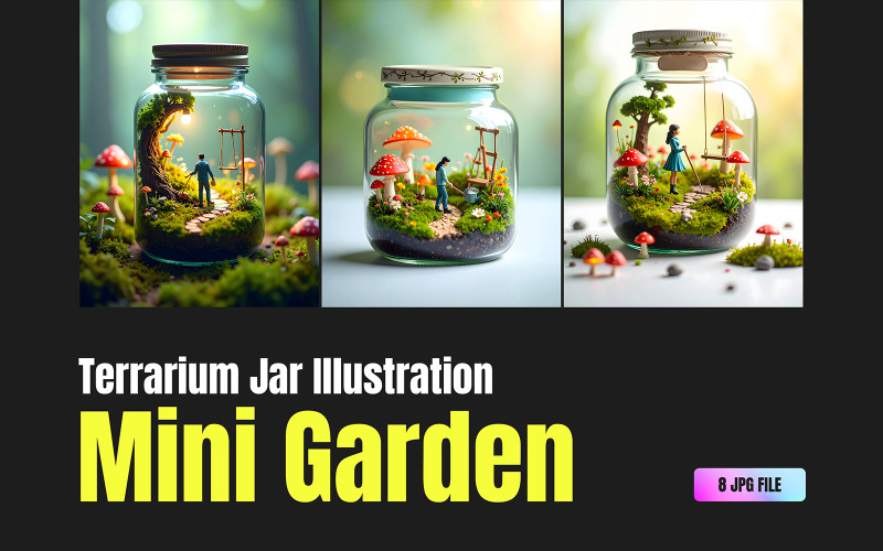 GRATIS Terrarium Pot Illustratie