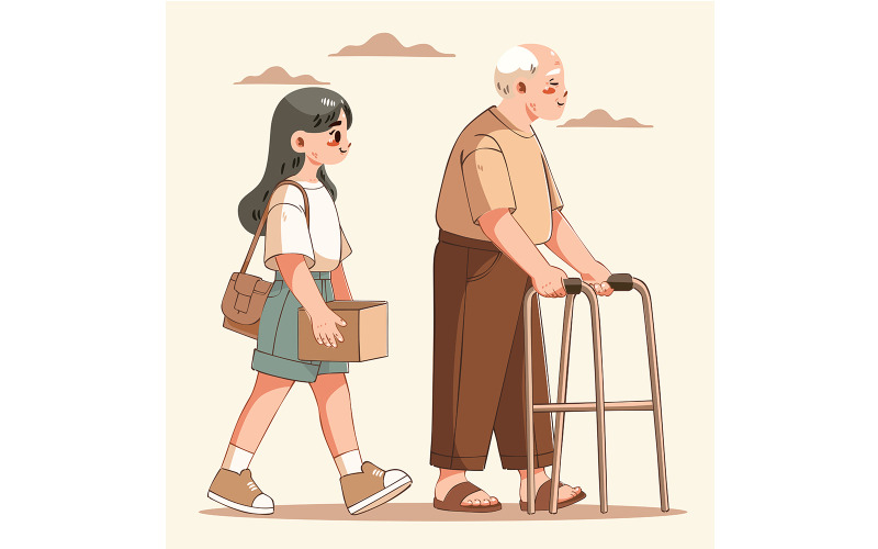 Helfende Hand zwischen den Generationen