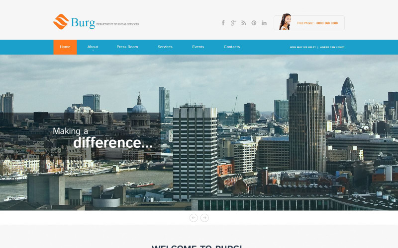 бизнес и услуги отзывчивая тема wordpress