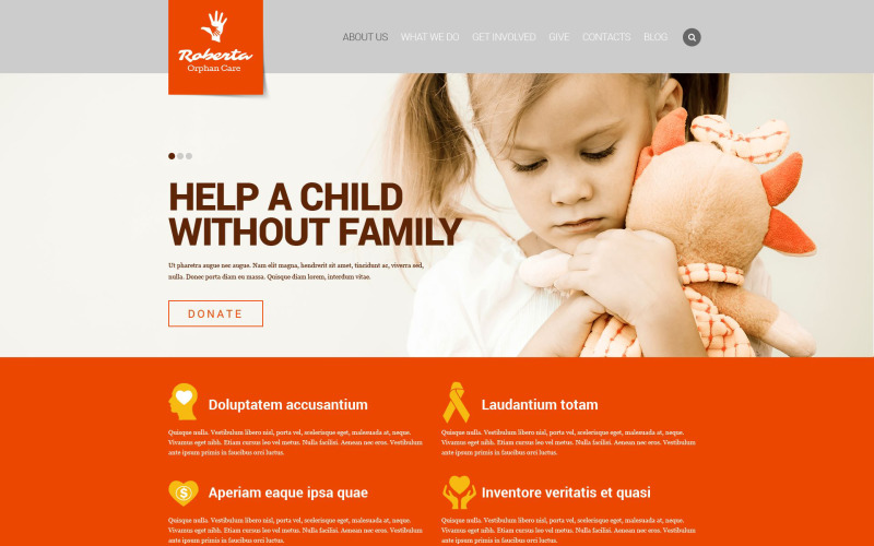 儿童慈善响应网站模板