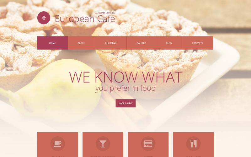 Európai étterem érzékeny WordPress téma
