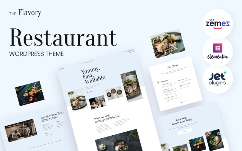Flavory - Tema WordPress para Restaurante e Café