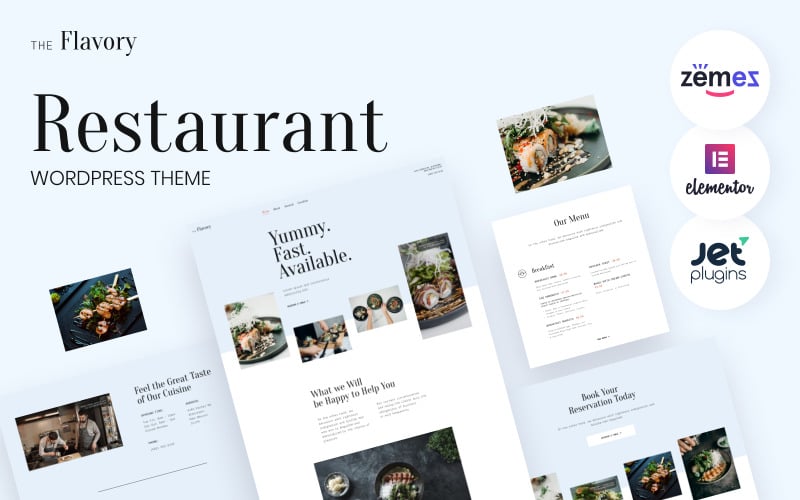 Flavory - WordPress-Theme für Restaurants und Cafés