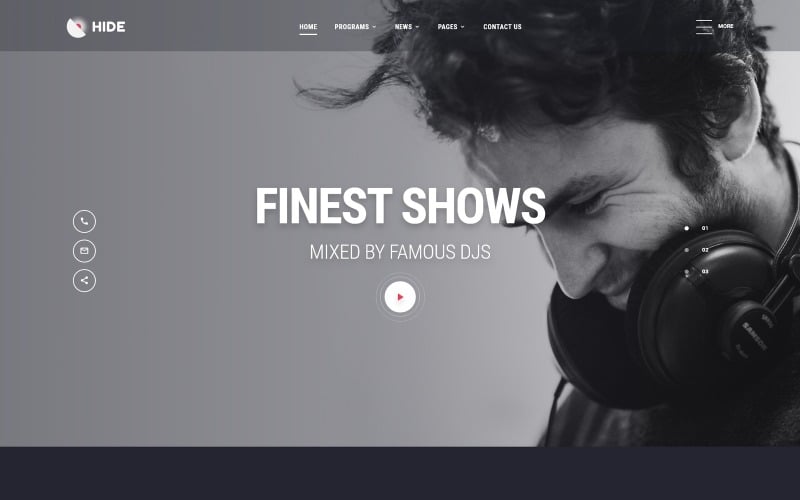 HIDE - Mehrseitige kreative HTML-Website-Vorlage für Online-Radio