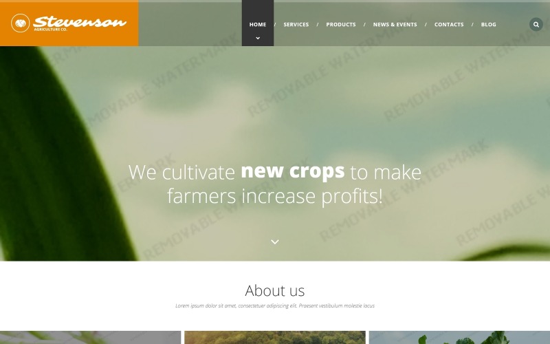 Landwirtschaft Responsive Website-Vorlage