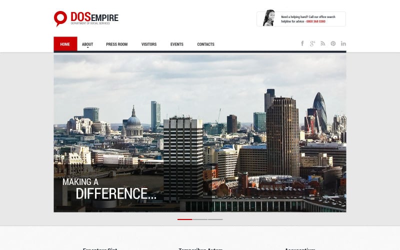 Modèle de site Web réactif de fondation sociale