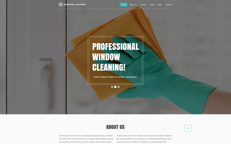 Modelo de site responsivo de limpeza