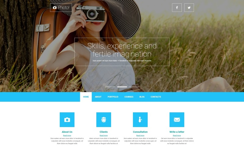 профессиональная фотография шаблон joomla