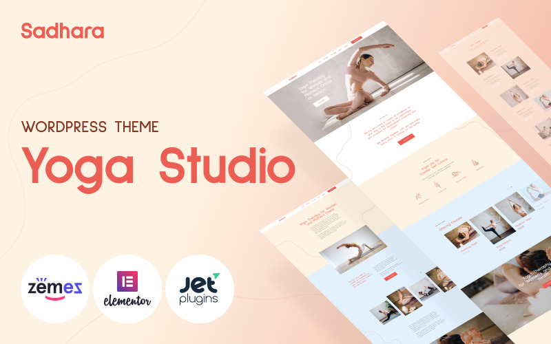 Sadhara - WordPress-tema för fitnesscenter och yogastudio
