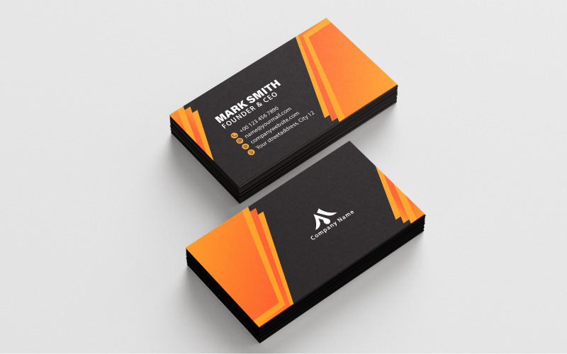 Business Card Design with Founder CEO Information