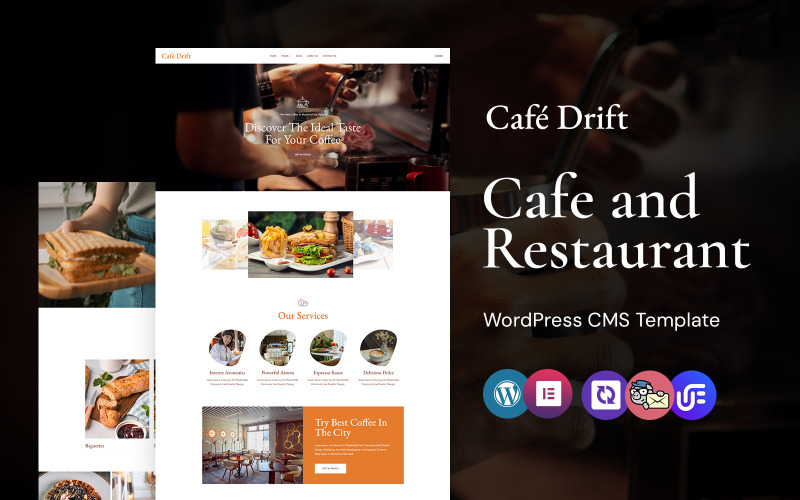 Cafe-Drift - 咖啡厅和餐厅 WordPress Elementor 主题