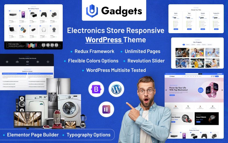 Gadget - Tema WordPress reattivo per negozio di elettronica