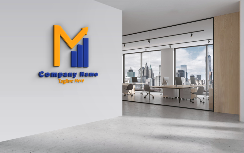 Modern M-logo-ontwerpsjabloon