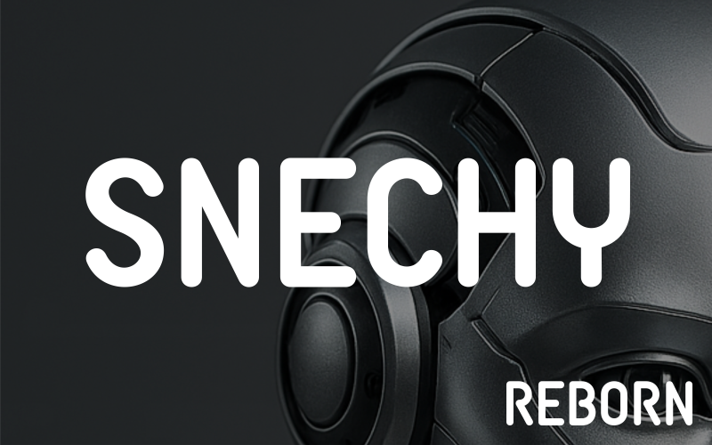 Snechy Reborn – Font Techno futuristico per design robotici e fantascientifici