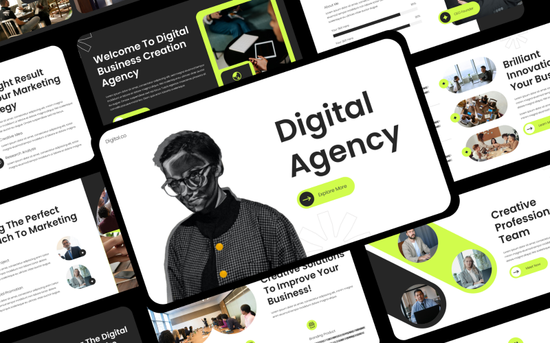 Digital Agency Presentation Template powerpoint
