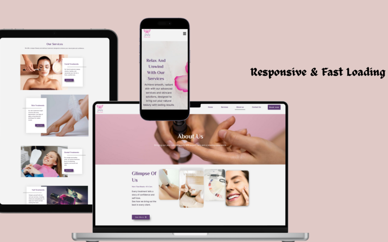 Jan Beauty Center, набор шаблонов WordPress Elementor для салонов красоты, спа, ухода за кожей, салонов красоты и оздоровления