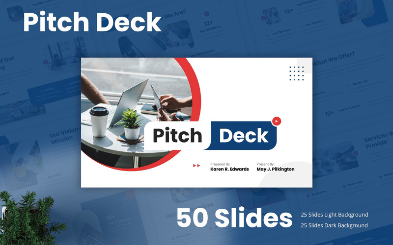 Modern Pitch Deck - Mall för Google Presentationer