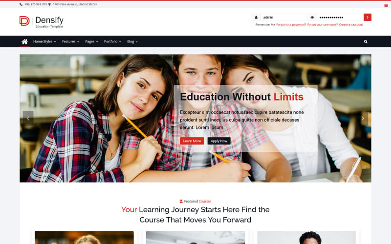 Шаблон онлайн-курсів LMS Densify Education