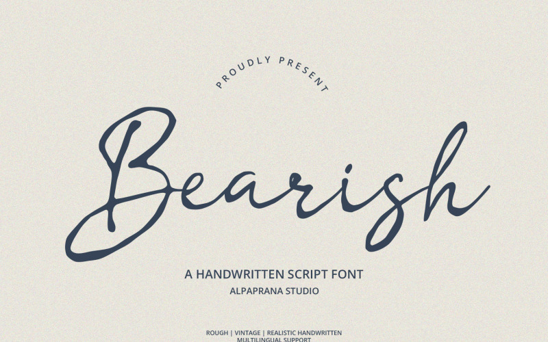 Bearish - Carattere scritto a mano