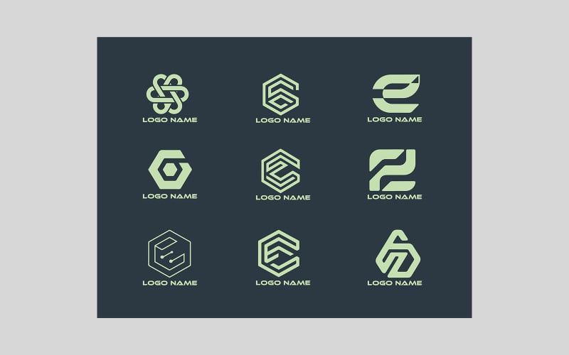 Collection of Geometric Letter E Logos and Monograms for Branding